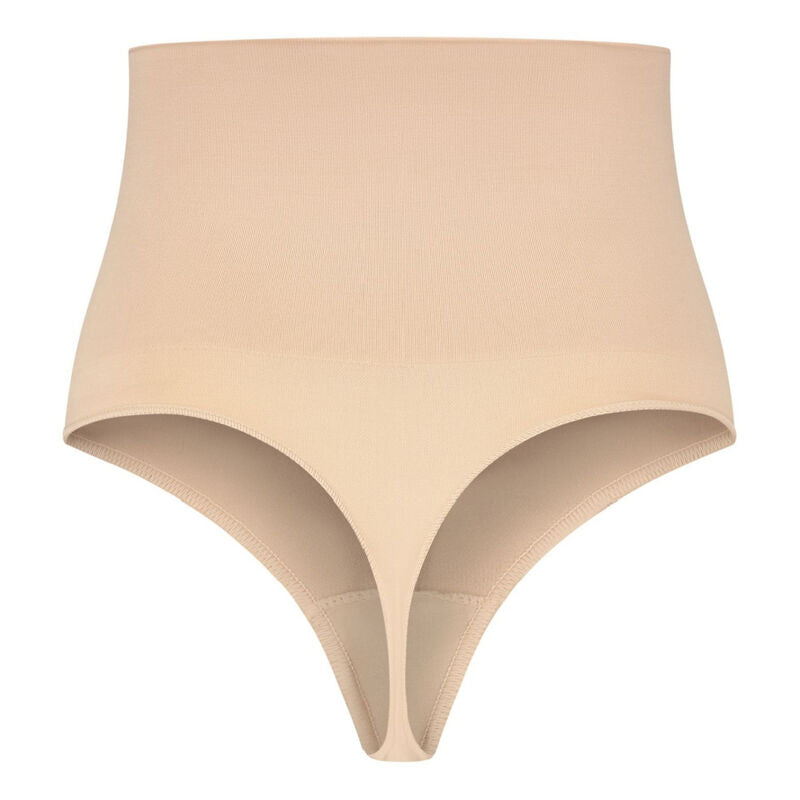 BYE-BRA - FAJA SENZA CUCITURE STILE PERIZOMA BEIGE MISURARE XL