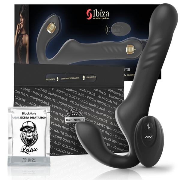 IBIZA - VIBRATORE SENZA CINGHIA CON TELECOMANDO UP & DOWN