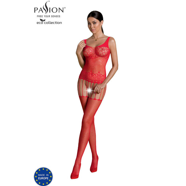 PASSION - COLLEZIONE ECO BODYSTOCKING ECO BS001 ROSSO