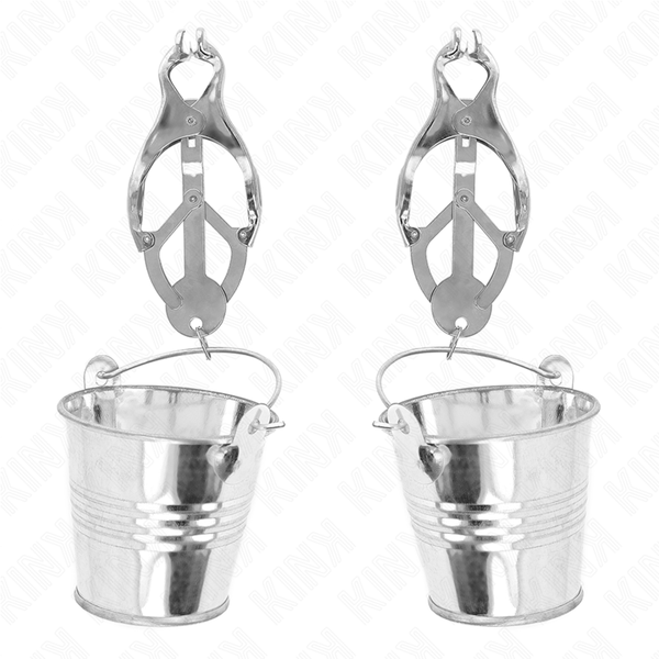 KINK - PINZE PER CAPEZZOLI TRIFOGLIO GIAPPONESE CON SECCHIELLI ARGENTO