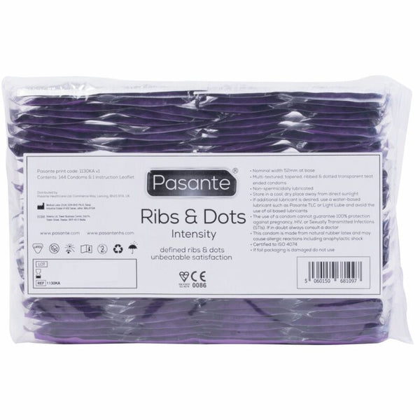 PASANTE - RIBS & DOTS INTENSITY PRESERVATIVI 144 UNITÀ
