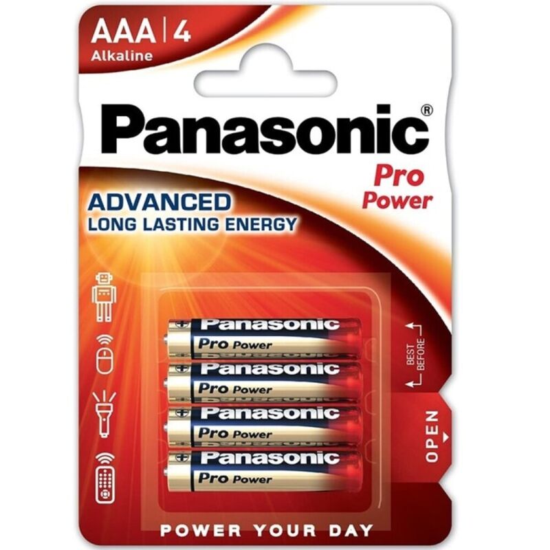 PANASONIC - BATTERIA ALCALINICA AAA PRO POWER LR03 BLISTER*4