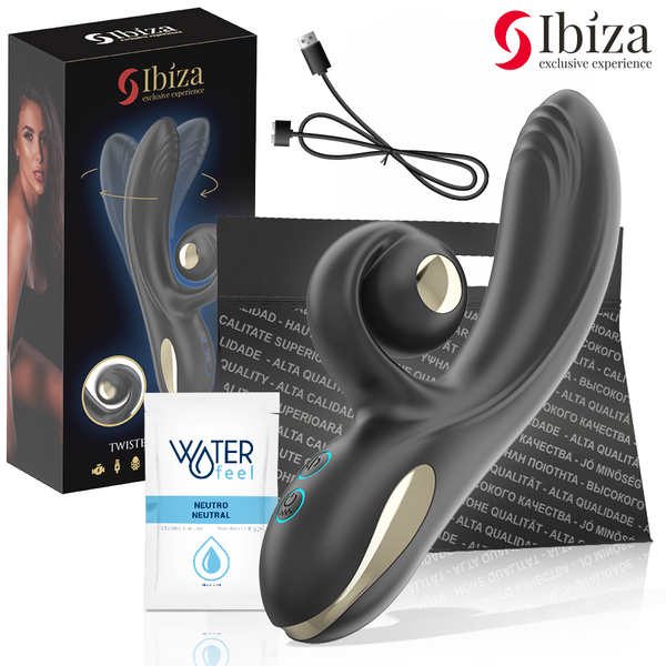IBIZA - VIBRATORE TWISTER CON STIMOLATORE CURVA E VIBRO-ROTAZIONE