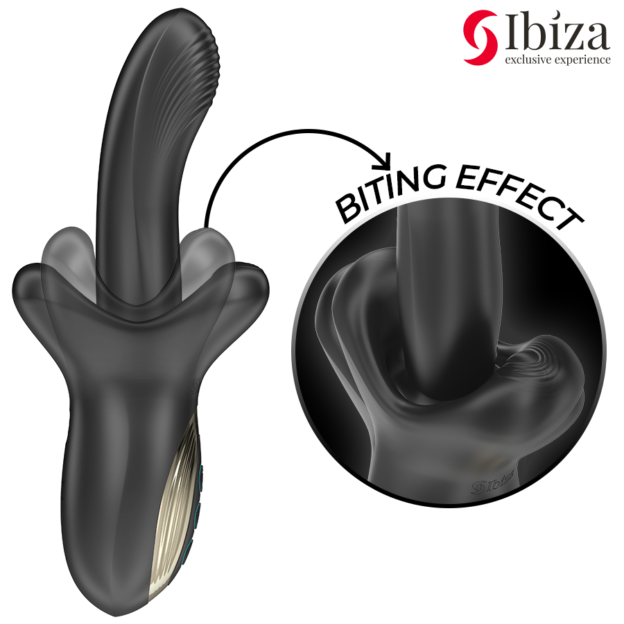 IBIZA - VIBRATORE POTENTE CON EFFETTO SPINTA E MORSO