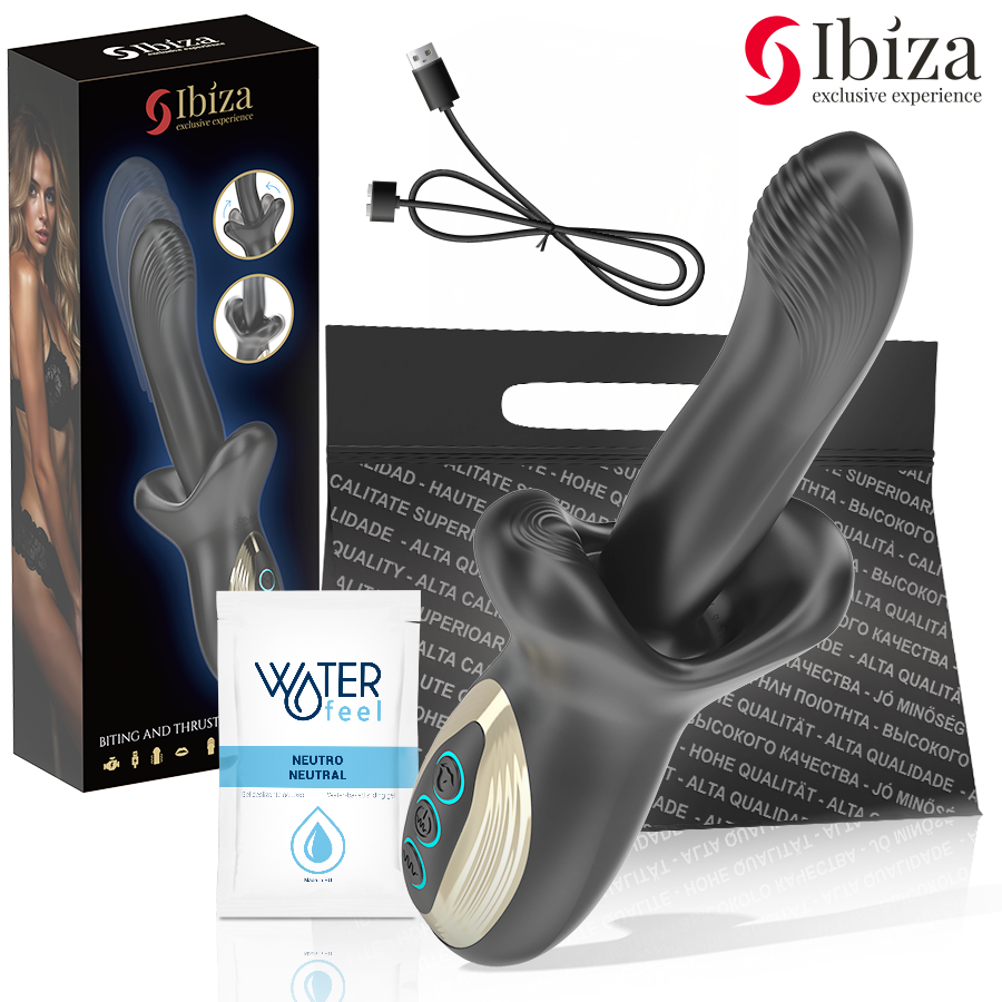 IBIZA - VIBRATORE POTENTE CON EFFETTO SPINTA E MORSO