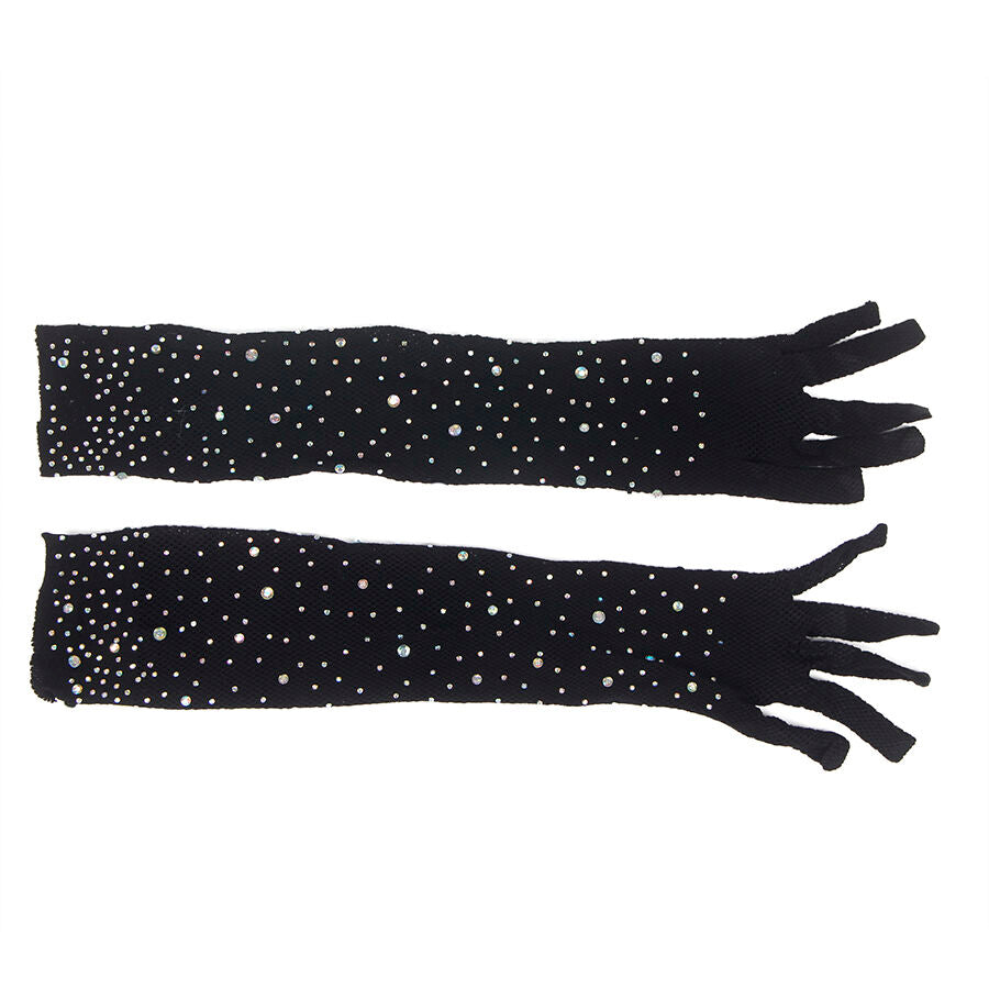 SUBBLIME - 957469SHINE GUANTI TRASPARENTI NERI S/M