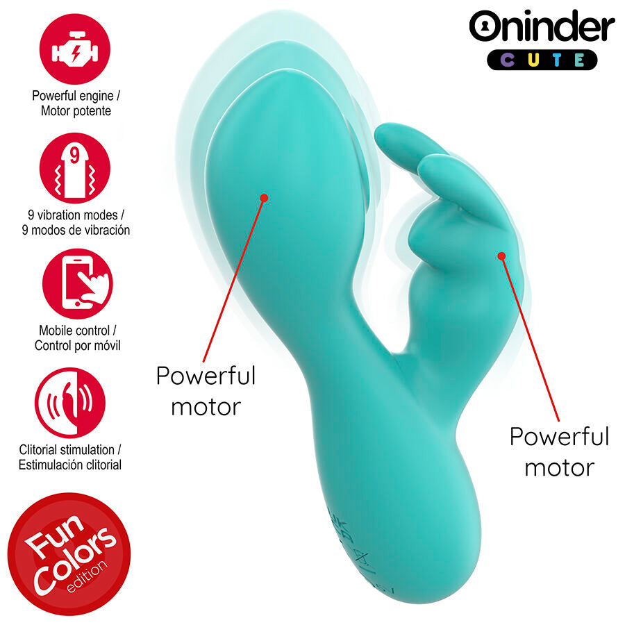 ONINDER CUTE - VIBRATORE CLITORIDEO PUNTO G LOVE BUNNY - APP GRATUITA IN TUTTO IL MONDO