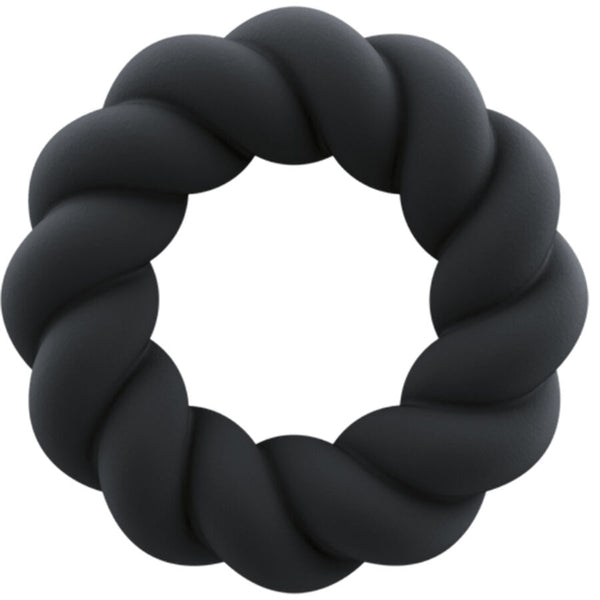 ROCKS-OFF - ANELLO MASTURBATORE TWIST IN SILICONE NERO