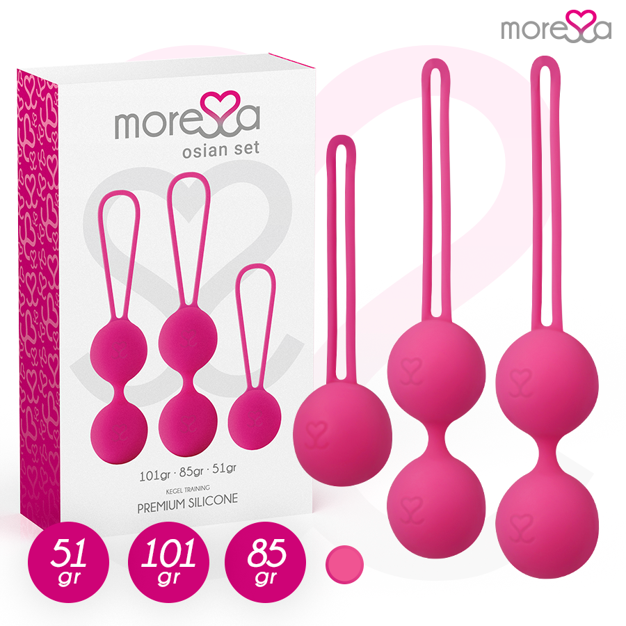 MORESSA - SET OSIAN PREMIUM SILICONE ROSA (Osian One - 51 g | Osian Two - 101 g | Osian Three 85 g)