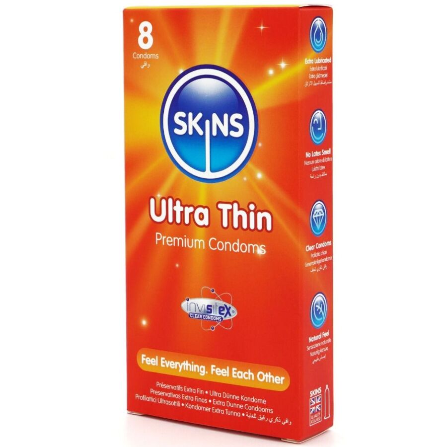 SKINS - PRESERVATIVI ULTRA SOTTILI PREMIUM CONFEZIONE DA 8