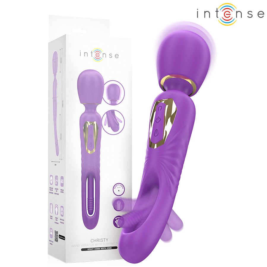 INTENSE - BACCHETTA VIBRANTE CHRISTY CON LINGUA MOBILE