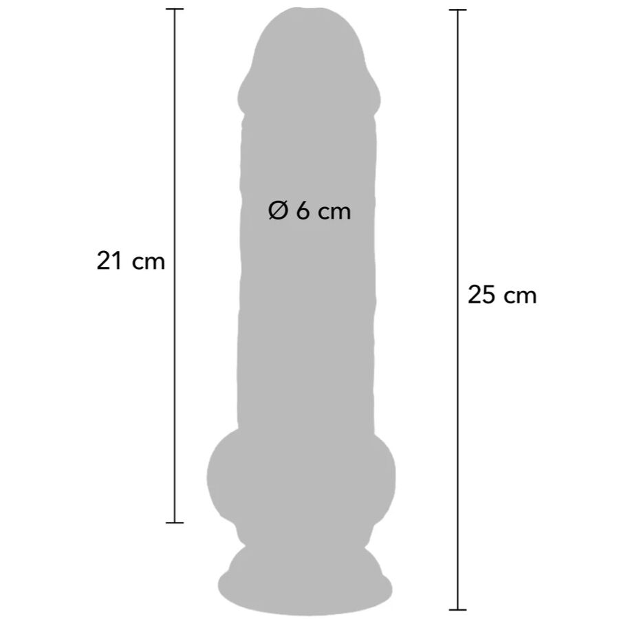 GET REAL - PENE REALISTICO DELUXE CON TESTICOLI EXTRA SPESSI 25 CM