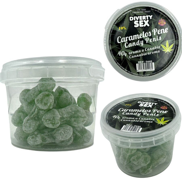 DIABLO GOLOSO - 20 CARAMELLE PER PENE AROMA CANNABIS