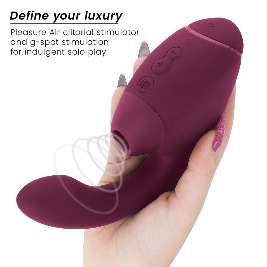 WOMANIZER - DUO NEXT STIMOLATORE DOPPIO CLITORIDEO E PUNTO G ROSA SCURO