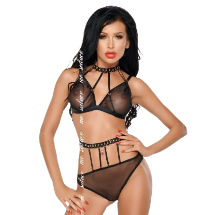 ME-SEDUCE - DOTTY SET DUE PEZZI NERO L/XL
