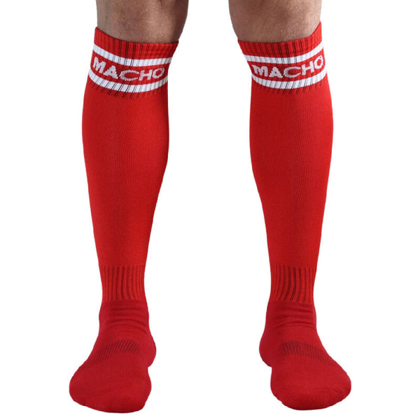 MACHO - CALZINO LUNGO TAGLIA UNICA ROSSO